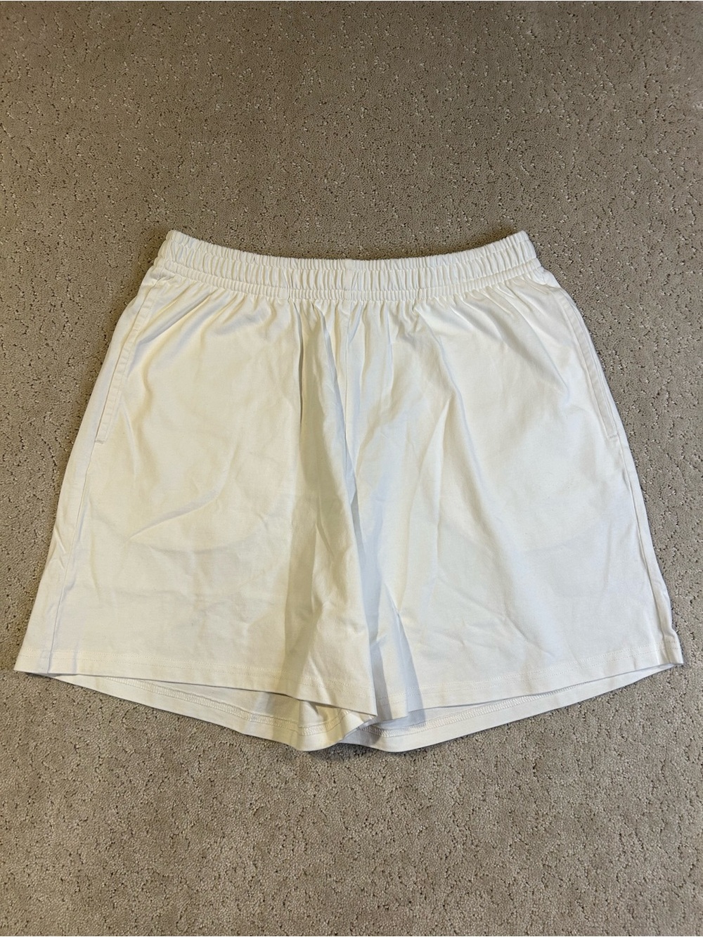NWT SKIMS Outdoor Heavy Cotton Jersey Long Shorts in Marble Size Medium